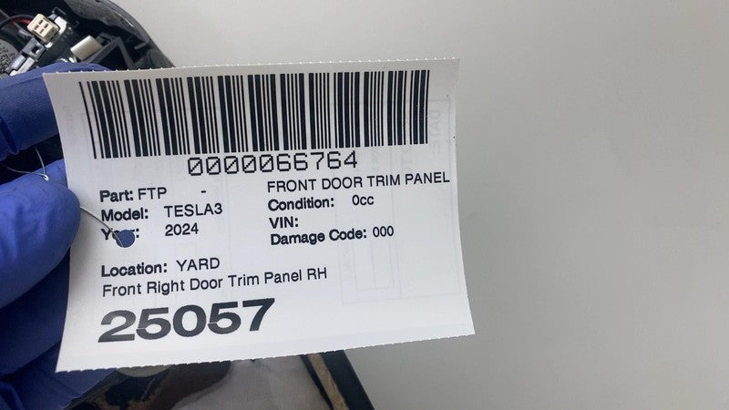 ⭕24-25 Tesla Model 3 Front Passenger Highland Door Panel Trim Right RH