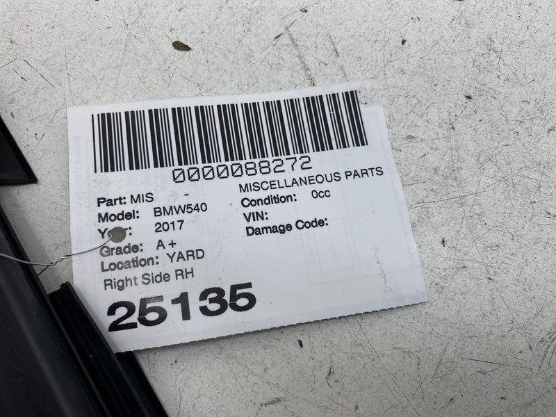 ⭕ 2017-2023 BMW 540i Rear Right Side Door Window Inner Weatherstrip Se