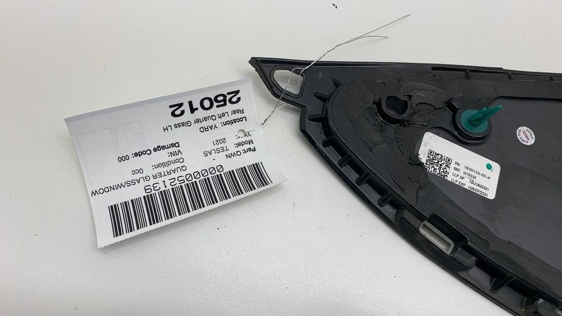 160015500A 2021-2024 Tesla Model S MS Rear Driver Side Corner Window Quarter Glass Left LH