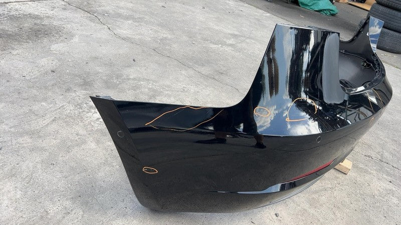 ⭕ 2017-2022 Tesla Model 3 Rear Bumper Cover w/ Park Sensor & Harness Black PBSB