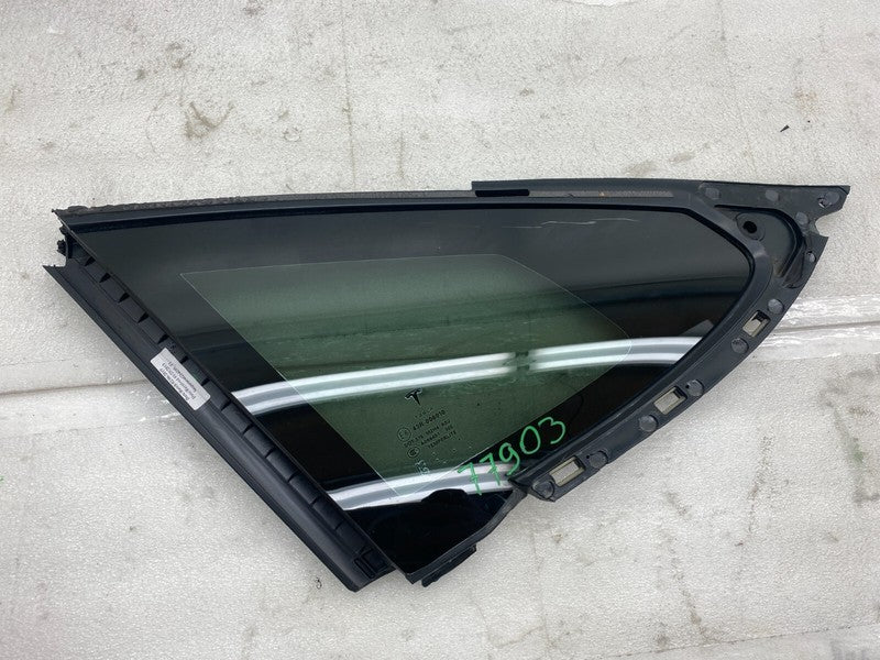 E6 43R-008010 ⭕ 2012-2020 Tesla Model S Rear Driver Side Quarter Fixed Glass Left LH Assembly