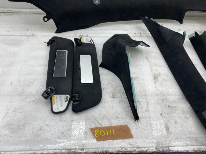 2016-2020 Tesla Model S SET of Ceiling Headliner Sunvisor Upper A + B + C-Pillar