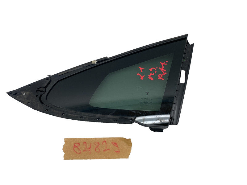 E6 43R-008010 ⭕ 12-20 Tesla Model S Rear Passenger Side Quarter Fixed Glass Right 1051821-00-E