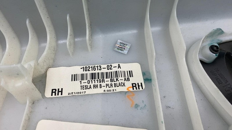 ⭕12-20 Model S Passenger Side B-Pillar Upper Trim Cover Panel Right 10