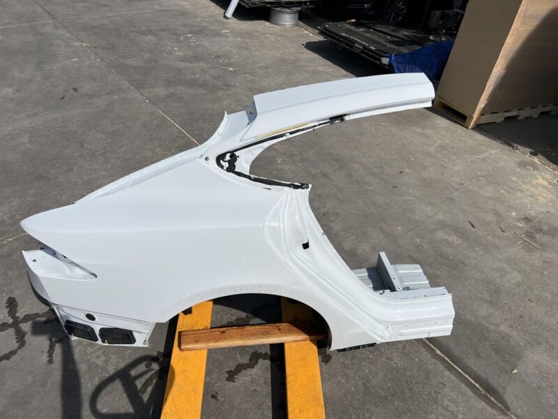 2012-2016 Tesla Model S Rear Quarter Panel Structural Cutout Right RH White PBCW