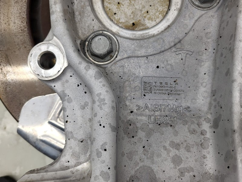 ⭕ 17-23 Model 3 Front Left Spindle Knuckle + Hub + Brake Disc Rotor 10