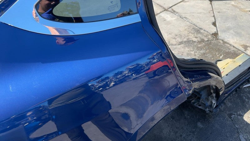 ⭕ 16-20 Tesla Model X Rear Quarter Fender Frame Panel Cut Out Right Blue - PPSB