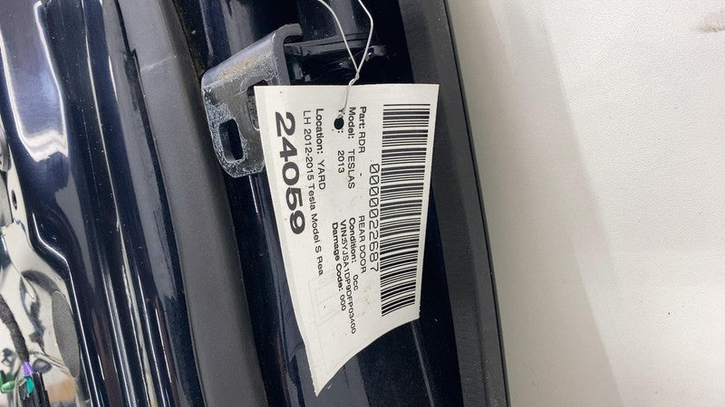 ⭕2012-2015 Tesla Model S Rear Driver Side Door Shell Panel Left LH Blu