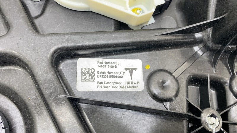 ⭕ 20-23 Tesla Model Y Rear Passenger Right Window Regulator & Motor 14