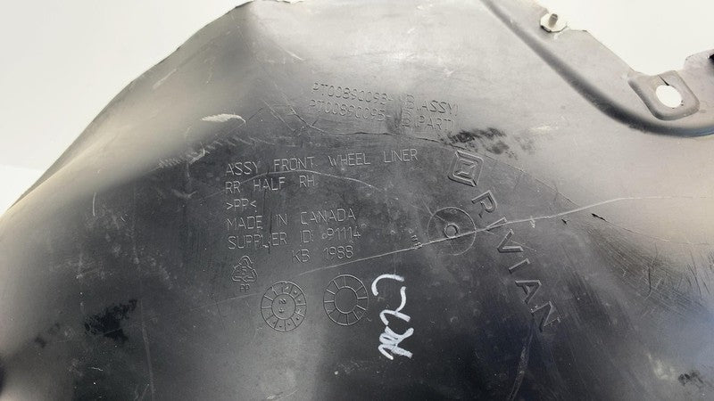 PT00983563 ⭕ 2025 Rivian R1S Front Right Lower Wheel Liner Splash Shield (Rear Section) RH