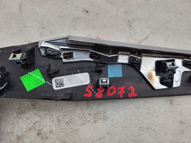1035788 07 B ⭕ 16-20 Model X Front Left Upper Door Card Trim Obeche Open Pore LH 1035788-07-B