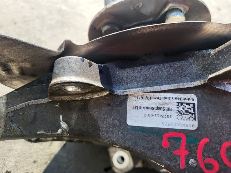 102741100D ⭕16-20 Model X Rear Left Spindle Knuckle w/ Wheel Hub & Dust Shield 1027411-00-D