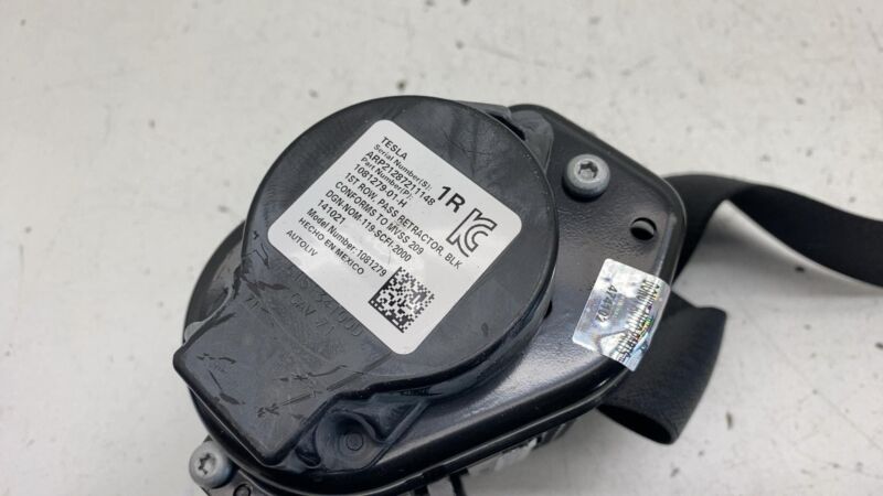 108127901H 2017-2023 Tesla Model 3 Front Passenger Side 1st Row Seat Belt & Retractor Right