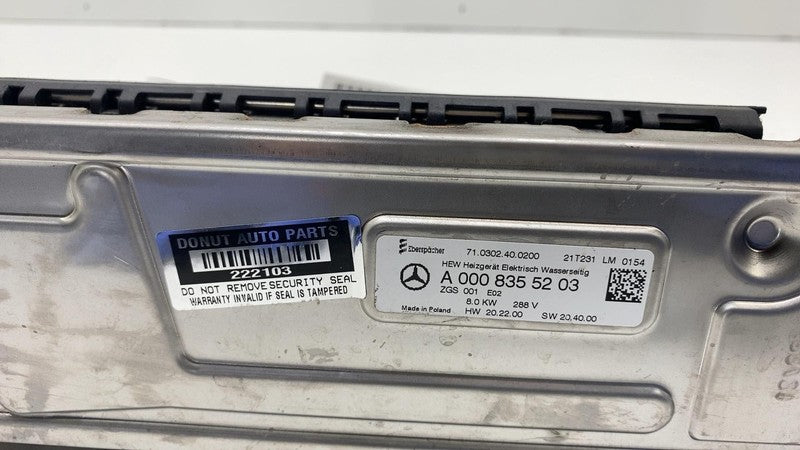 A0008355203 ⭕ 2022-2024 Mercedes-Benz EQS 450+ V297 Water Heater Exchanger OEM A0008355203