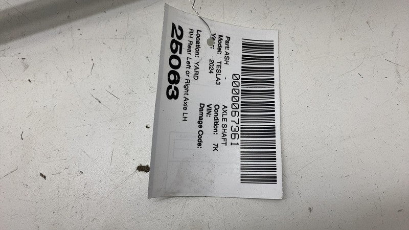 104416800A ⭕ 24-25 Model 3 M3 Rear Left or Right CV Axle Shaft Halfshaft 25MM 1044168-00-A