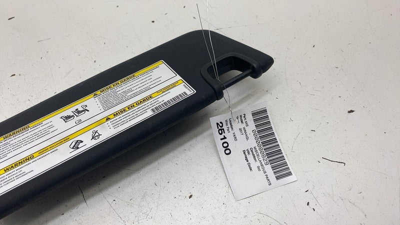 ⭕ 2011-2017 Jeep Wrangler Front Left & Right Windshield Sunvisor Black Sun Visor