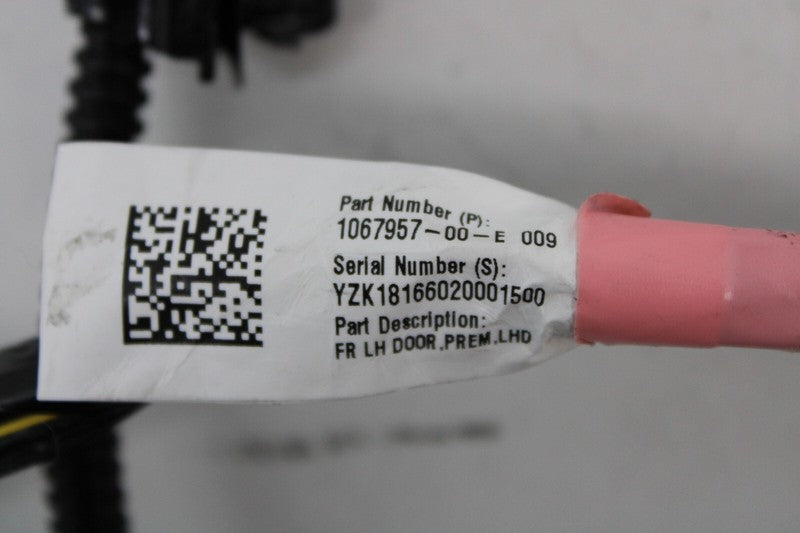 ⭕ 17-19 Model 3 M3 Front Driver Door Wiring Harness Cable Wire Left 10