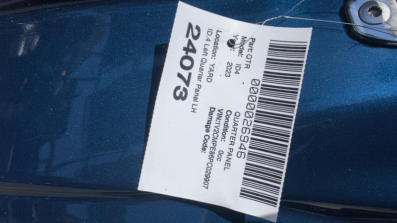 ⭕2021-2023 Volkswagen ID.4 Rear Driver Side Quarter Panel Structural Cutout Left