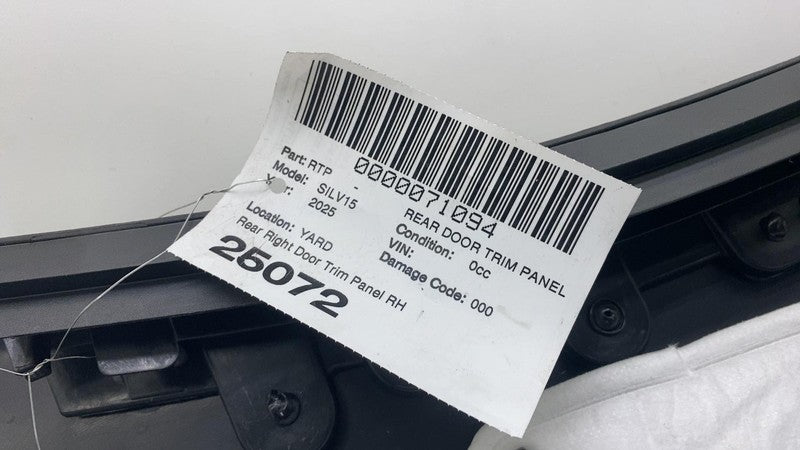 16960897 ⭕ 2025 Chevrolet Silverado 1500 Rear Right Door Panel Trim Cover Black 16960897