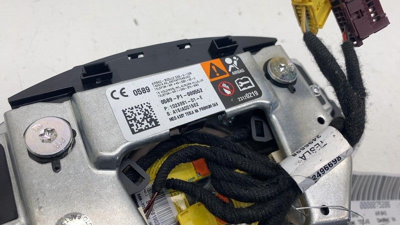 1023381-01-E ⭕ 12-15 Model S MS Steering Wheel Airbag w/ Control Switch & Bezel 1023381-01-E