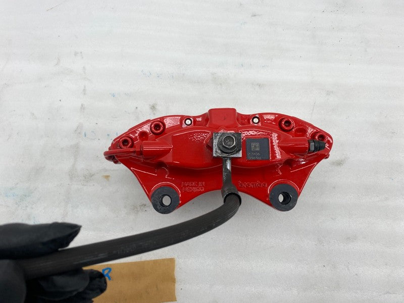 ⭕ 2016-2020 Tesla Model X Rear Driver Side Caliper Red w/ Brake Hose Line Left