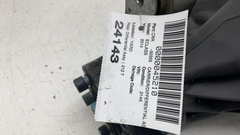 ⭕ 2011 2012 2013 Mercedes E350 E-Class Rear Differential Carrier Assy Sedan RWD