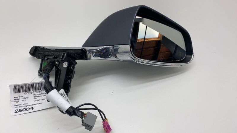 104131800A 2012-2020 Tesla Model S Front Right Exterior Rear View Door Mirror RH Gray PMNG