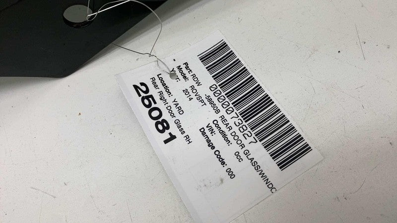 ⭕ 14-22 Land Rover Range Rover Sport Rear Passenger Side Door Window G