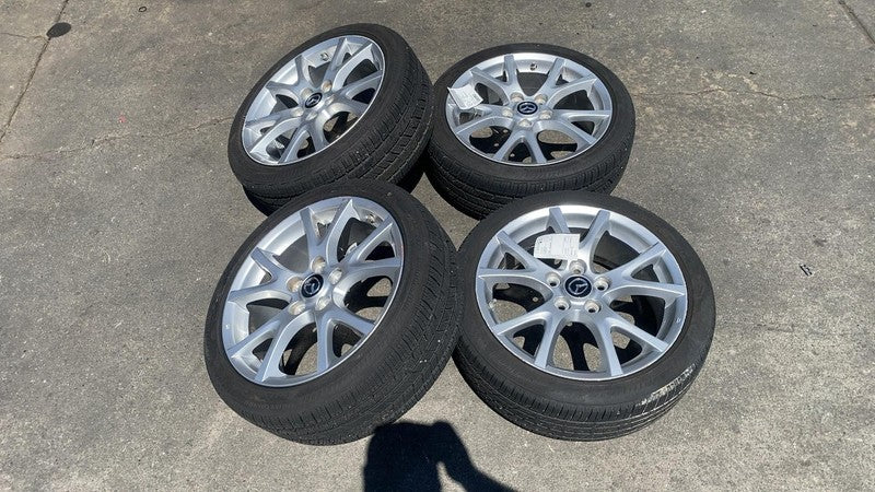 9965277070 ⭕ 13-15 Mazda MX-5 Miata Set of 4 17" Wheel Rim (5 Y Spoke) w/ Tire 9965277070