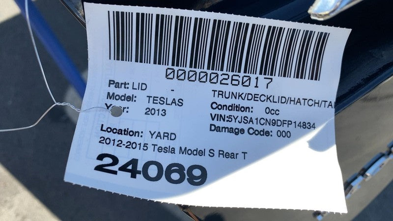 ⭕ 2012-2015 Tesla Model S Rear Tailgate Hatch Panel & Liftgate Glass B