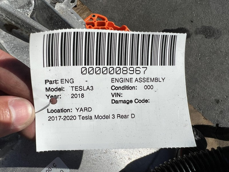 1120980-00-C ⭕ 2017-2020 Tesla Model 3 Rear Drive Unit Engine RWD Motor Assy 1120980-00-C OEM