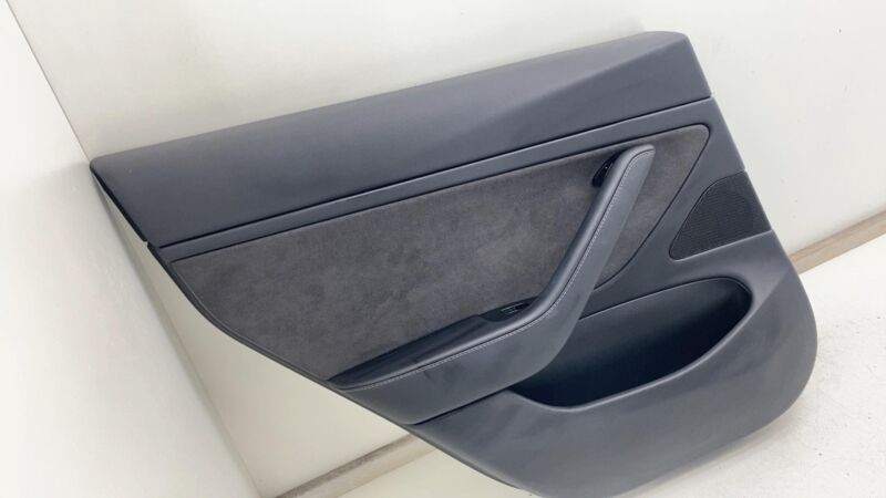 1105095-00-E 2017-2020 Tesla Model 3 M3 Rear Driver Side Door Panel Trim Cover Black Left LH