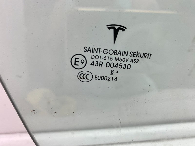 ⭕ 17-19 Tesla Model 3 Front Passenger Side Door Window Glass Right Sin