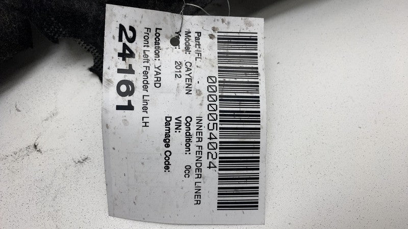 2011-2018 Porsche Cayenne Front Left Inner Wheel Fender Liner Splash Shield LH