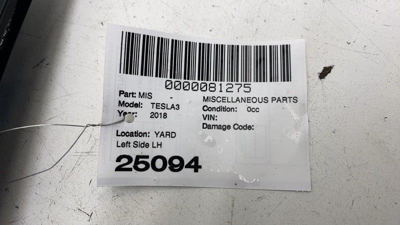 1100437-00-C ⭕ 2017-2023 Tesla Model 3 Left B-Pillar Applique Glass Trim Molding 1100437-00-C