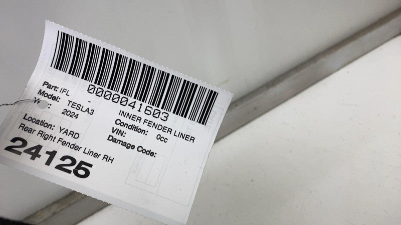 ⭕ 2024 2025 Tesla Model 3 M3 Rear Right Wheel Fender Liner Splash Shield Guard