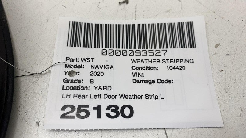 ⭕ 18-24 Lincoln Navigator Rear Left Door Body Weatherstrip Seal JLB-40