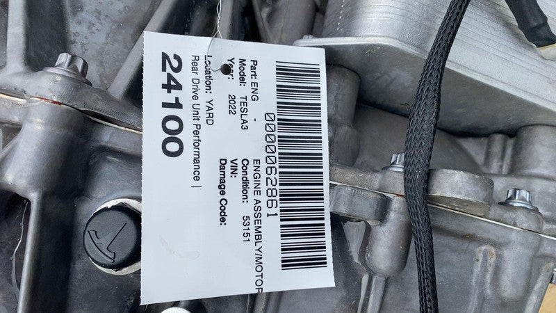 1120980 17 J ⭕ 21-24 Tesla Model 3 Y Engine Motor Rear Drive Unit 1120980-17-J (DAMAGE)