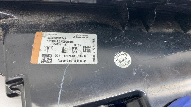 1712513-00-D ⭕ 24 25 Model 3 Rear Left Lower Bumper Taillight LED Lamp Reflector 1712513-00-D