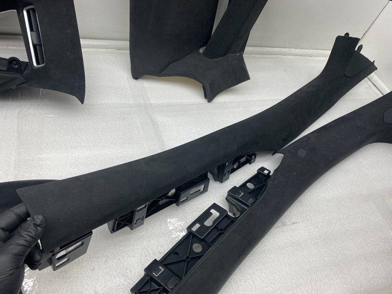 ⭕ 16-20 Tesla Model X SET Headliner Sunvisor Upper A + B + C-Pillar Tr