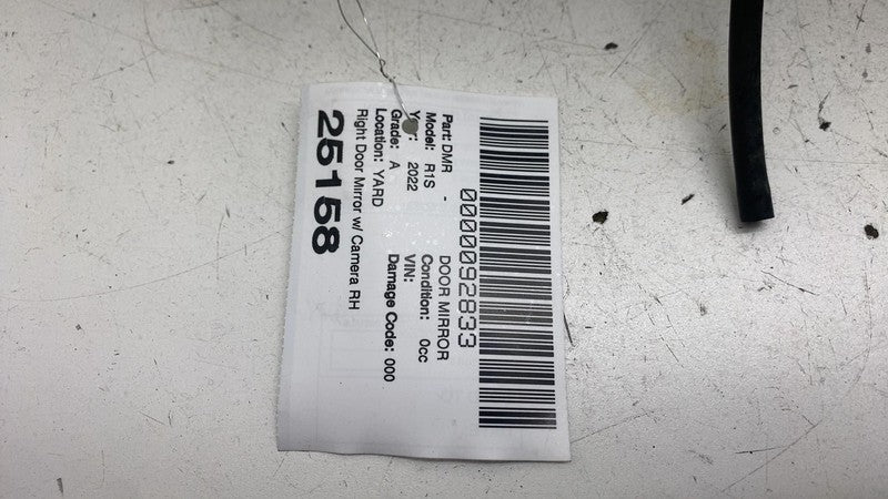 ⭕2022 Rivian EDV-700 Right Exterior Rear View Door Mirror w/ Camera C1