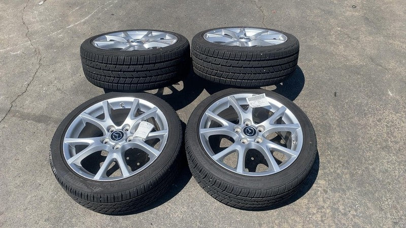 9965277070 ⭕ 13-15 Mazda MX-5 Miata Set of 4 17" Wheel Rim (5 Y Spoke) w/ Tire 9965277070