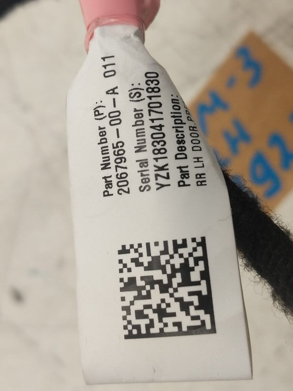 2067965 00 A ⭕17-19 Model 3 Rear Driver Side Door Wiring Harness Cable Wire Left 2067965-00-A