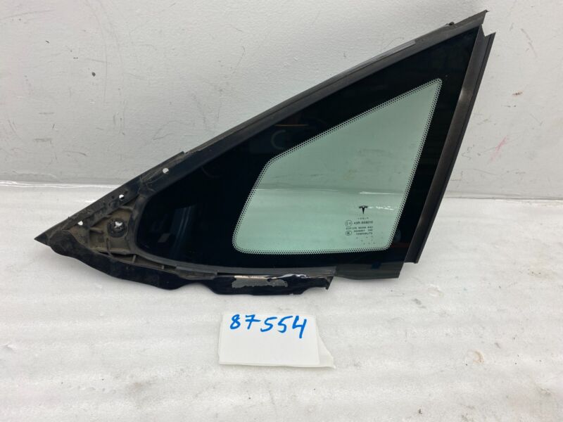 E6 43R-008010 2012-2020 Tesla Model S Rear Passenger Side Quarter Fixed Glass Right Assembly