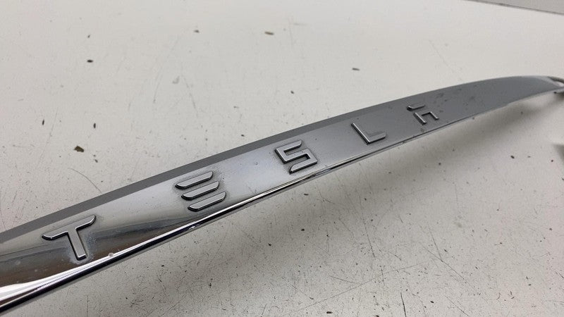 ⭕ 12-20 Tesla Model S Rear Liftgate Trunk Lid Chrome Trim Molding 1025