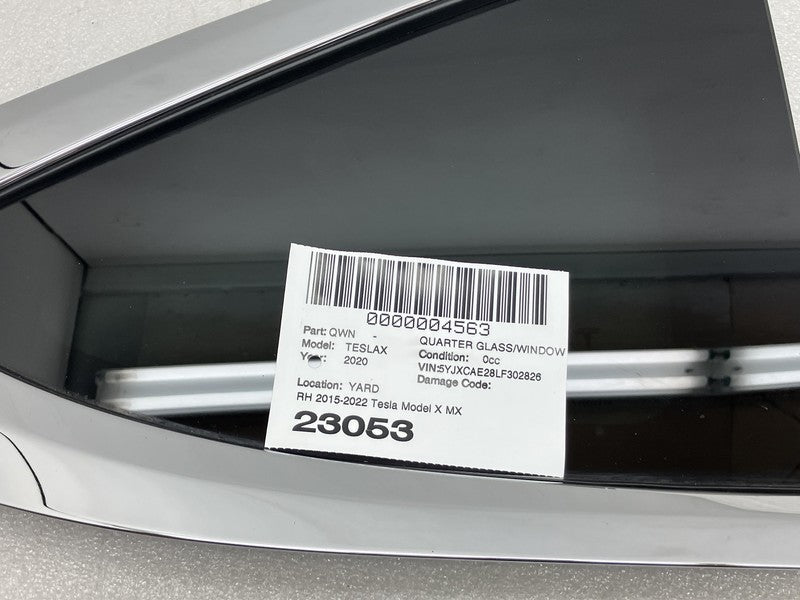 ⭕ 2016-2022 Tesla Model X MX Rear Passenger Side Quarter Window Glass