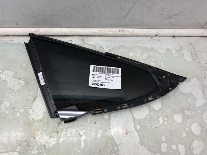 Does not apply 2016-2021 Tesla Model S Rear Driver Side Quarter Window Glass Left LH 43R-008010