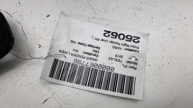 ⭕ 16-20 Tesla Model X Front Right Inner Fender Wheel Liner Splash Guar