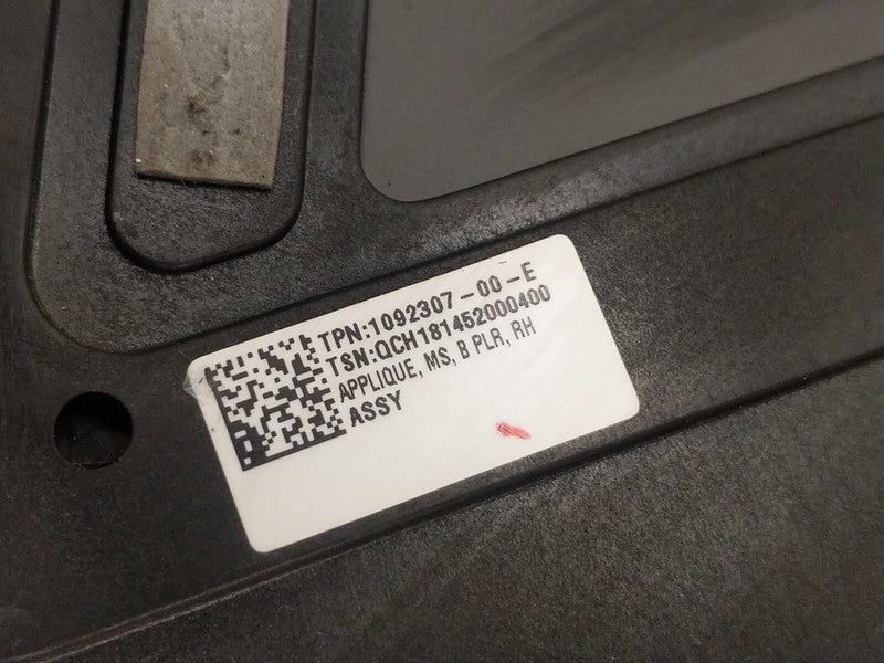 1092307 00 E ⭕ 2016-2020 Tesla Model S MS B-Pillar Applique Glass & Camera Right 1092307-00-E