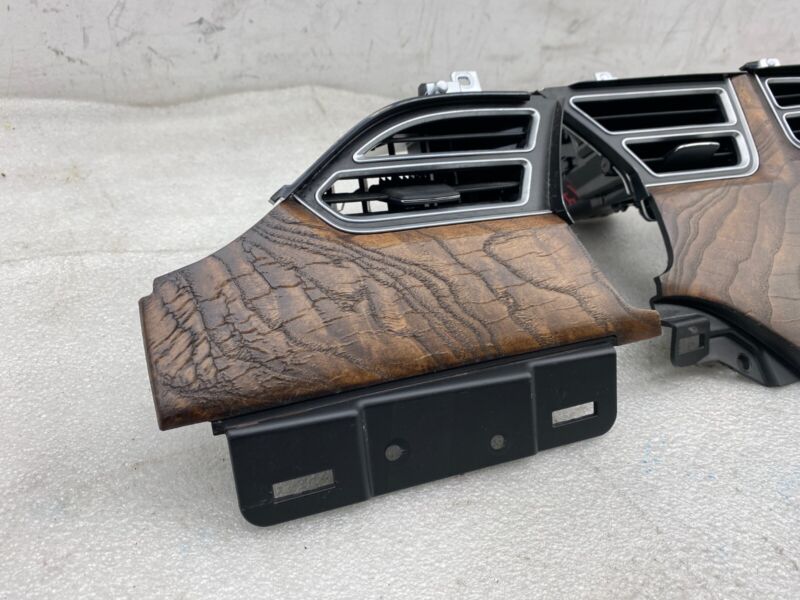 2012-2021 Tesla Model S SET of Dash A/C Air Vent Dashboard Trim Cover Woodgrain